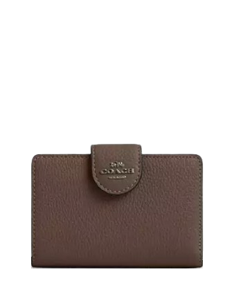 Coach Medium Corner Zip Wallet Dark Stone