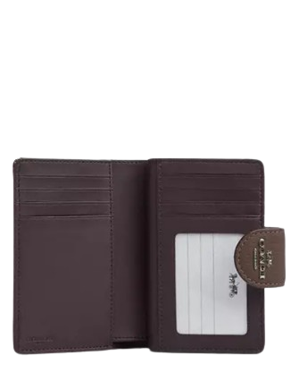 Coach Medium Corner Zip Wallet Dark Stone