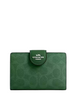 Coach Medium Corner Zip Wallet In Signature Canvas Bright Jade