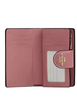 Coach Medium Corner Zip Wallet In Signature Canvas Tan Dusty Pink