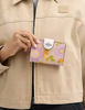 Coach Medium Corner Zip Wallet In Signature Canvas With Floral Print Sand