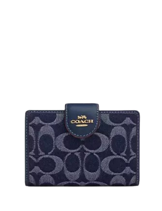 Coach Medium Corner Zip Wallet In Signature Denim | Brixton Baker Coach Medium Corner Zip Wallet In Signature Denim | Brixton Baker