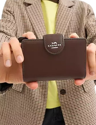 Coach Medium Corner Zip Wallet Maple