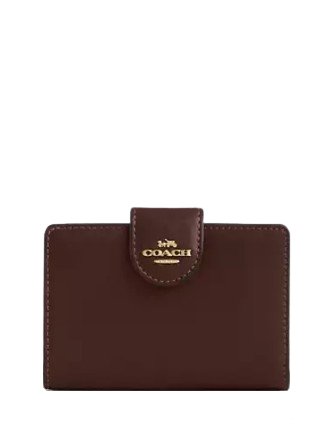 Coach Medium Corner Zip Wallet Maple