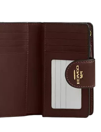 Coach Medium Corner Zip Wallet Maple