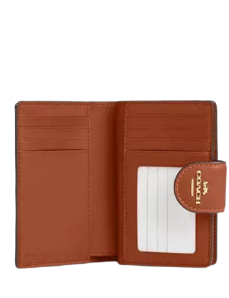 Coach Medium Corner Zip Wallet Tan