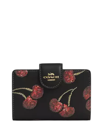 Coach Medium Corner Zip Wallet With Cherry Print | Brixton Baker Coach Medium Corner Zip Wallet With Cherry Print | Brixton Baker