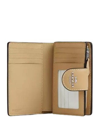 Coach Medium Corner Zip Wallet With Lemon Print Garden Glade