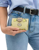 Coach Medium Corner Zip Wallet With Lemon Print Garden Glade