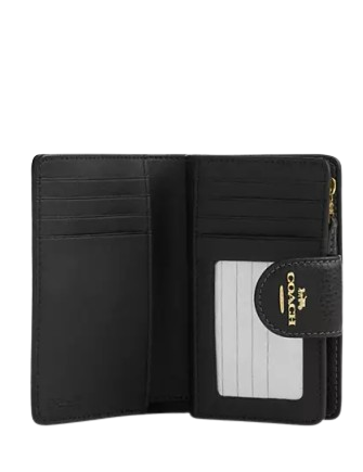 Coach Medium Corner Zip Wallet With Leopard Print