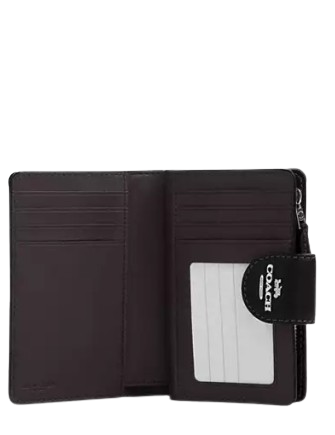 Coach Medium Corner Zip Wallet With Star Print Black