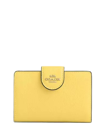Coach Medium Corner Zip Wallet Yellow