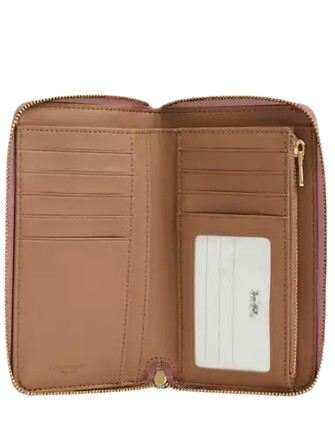 長財布 Medium Id Zip Wallet In Signature Canvas With Love Print COACH® Outlet | Medium Id Zip Wallet In Signature Canvas