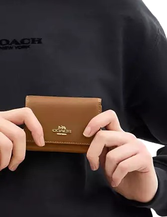 Coach Micro Wallet Honey Brown