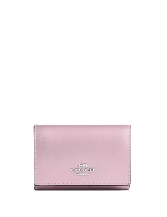 Coach Micro Wallet Metallic Pink