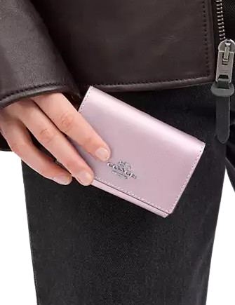 Coach Micro Wallet Metallic Pink