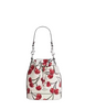 Coach Mini Bucket Bag With Cherry Print Chalk