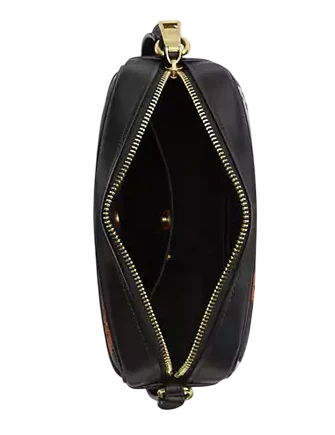 Coach Mini Jamie Camera Bag In Signature Canvas With Halloween Print  Walnut