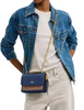 Coach Mini Klare Crossbody Bag In Signature Canvas Deep Blue Tan