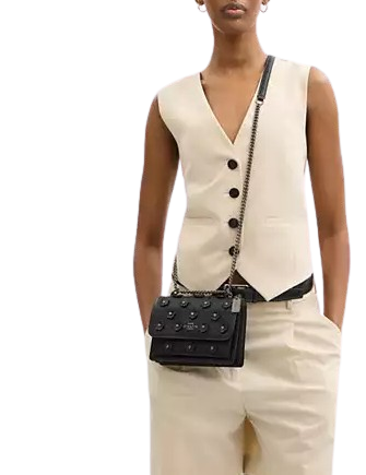 Coach Mini Klare Crossbody Bag With Floral Applique Black