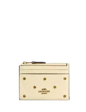 Coach Mini Skinny Id Case With Crystal Moonlight