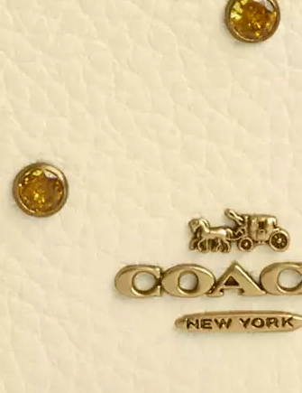 Coach Mini Skinny Id Case With Crystal Moonlight