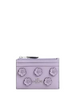 Coach Mini Skinny Id Case With Floral Applique Lilac