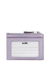 Coach Mini Skinny Id Case With Floral Applique Lilac