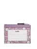 Coach Mini Skinny Id Case With Floral Print  Lilac