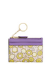 Coach Mini Skinny Id Case With Floral Print Lilac Multi
