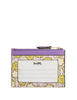 Coach Mini Skinny Id Case With Floral Print Lilac Multi