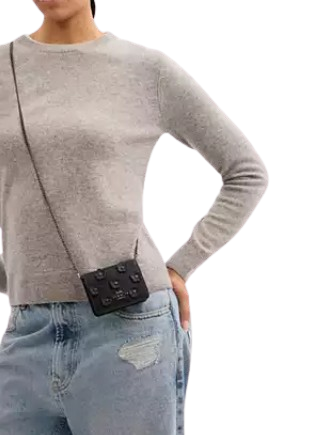 Coach Mini Wallet On A Chain With Floral Applique