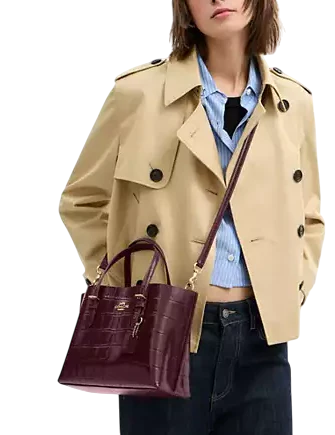 Coach Mollie Tote Bag 25 Dark Wine