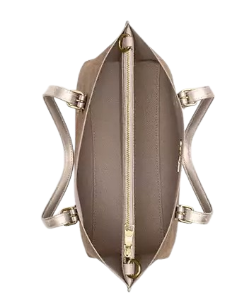 Coach Mollie Tote Bag 25 In Signature Canvas Tan Light Champagne