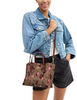 Coach Mollie Tote Bag 25 In Signature Canvas With Cherry Print Tan