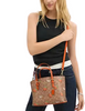 Coach Mollie Tote Bag 25 In Signature Canvas With Orange Print Tan