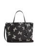 Coach Mollie Tote Bag 25 With Bow Print Black