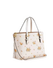 Coach Mollie Tote Bag 25 With Floral Print Chalk