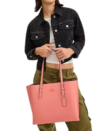 Coach Mollie Tote Bag Bright Coral