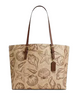 Coach Mollie Tote Bag In Signature Canvas With Shell Print Sand