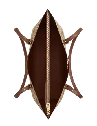 Coach Mollie Tote Bag In Signature Canvas With Shell Print Sand