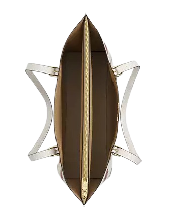 Coach Mollie Tote Bag With Strawberry Print Chalk