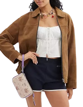 Coach Nolita 19 In Signature Canvas With Floral Print Sand