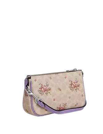 Coach Nolita 19 In Signature Canvas With Floral Print Sand