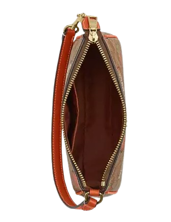 Coach Nolita 19 In Signature Canvas With Orange Print Tan