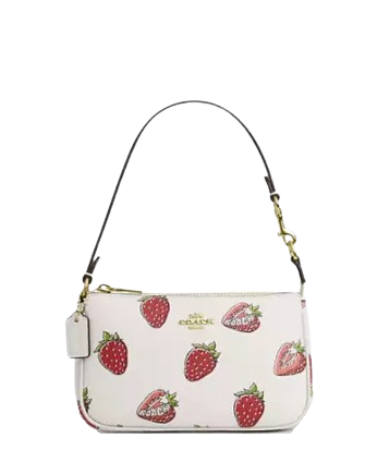 Coach Nolita 19 With Strawberry Print Chalk