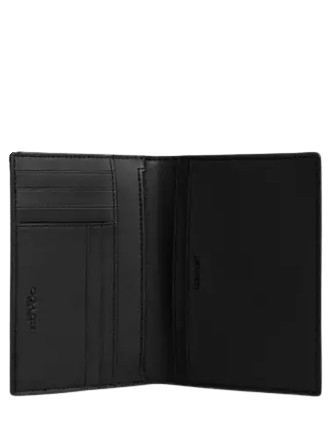 Coach Passport Card Case In Signature Canvas Tan Black