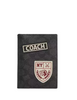 Coach Passport Card Case In Signature Canvas With Patches Charcoal