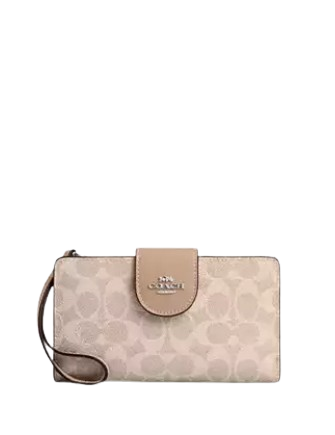 Coach Phone Wallet In Signature Canvas | Brixton Baker
