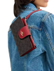 Coach Phone Wallet In Signature Canvas Walnut True Red